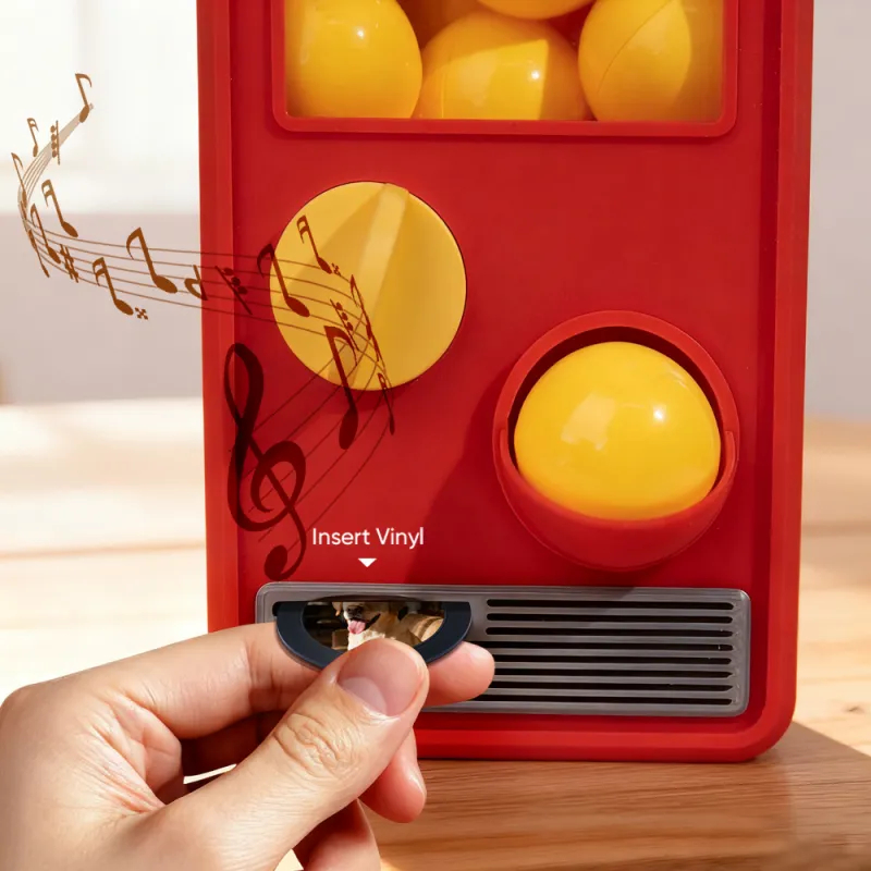 Personalized Music and Photo Music Gachapon Machine Custom Song Mini Record Box Retro Gifts for Pet Lover