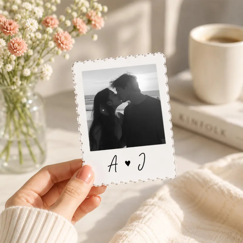 Custom Couple Photo Strip Fridge Magnet, Couple Picture Magnet, Anniversary Gift for Couples Romantic Gift for Her