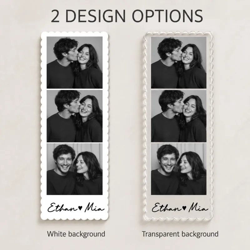 Custom Couple Photo Strip Fridge Magnet, Couple Picture Magnet, Anniversary Gift for Couples Romantic Gift for Her