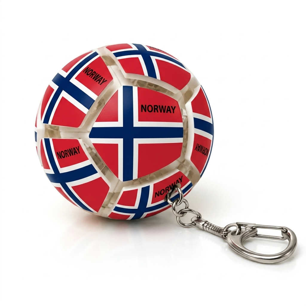 2026 Soccer Flag Soccer Fidget Ball Keychain, 12-Sided Mechanical Clicking Sensory Stress Ball for Adults, Squeeze Stress Relief Balls, Football Key Chain for Keys & Backpack(12 Nation)