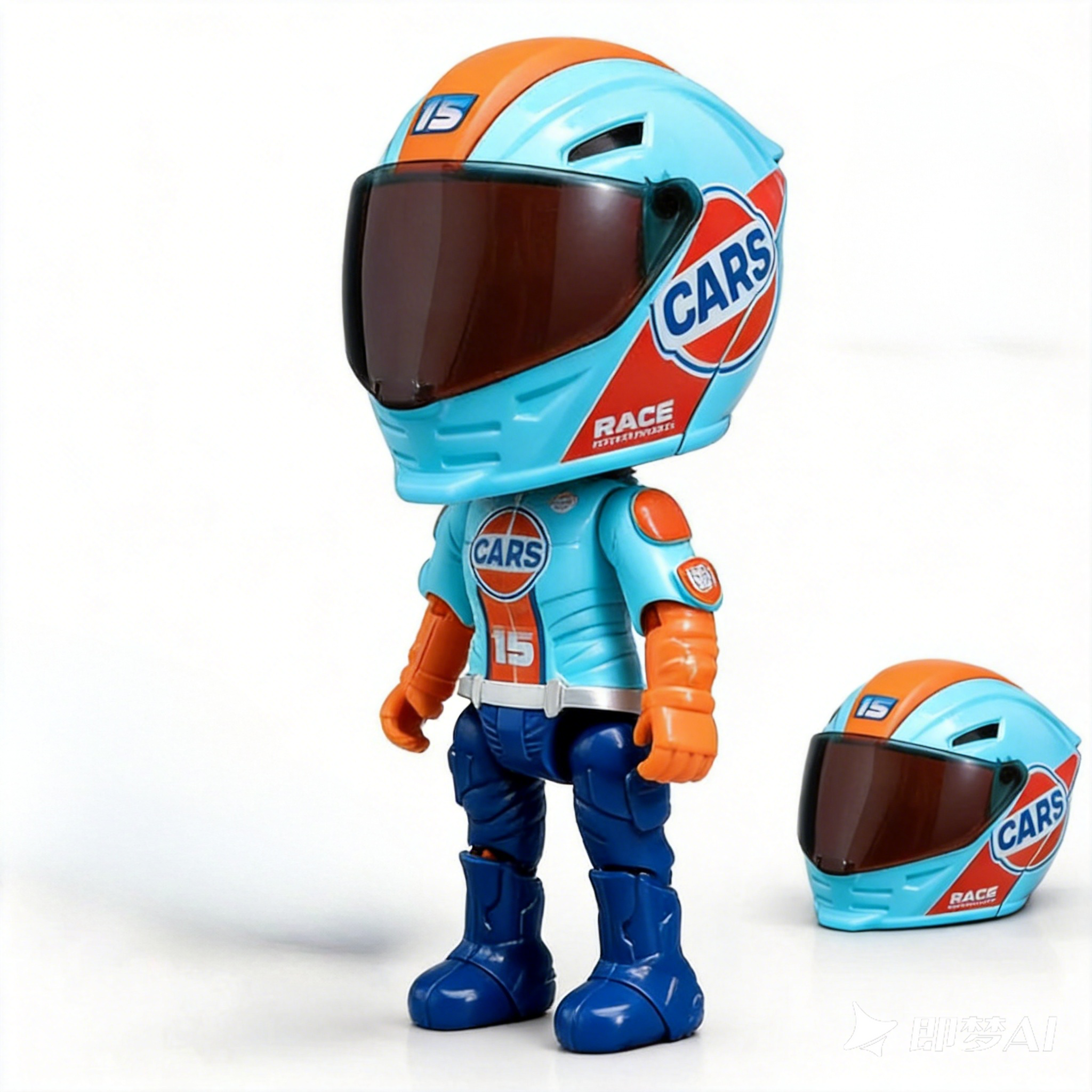 Transforming Motorcycle Doll Q Version Collectible Rider Toy With Movable Joints Standing Poseable Mini Motorbike Figurine For Kids & Collectors-Pawsmeowz