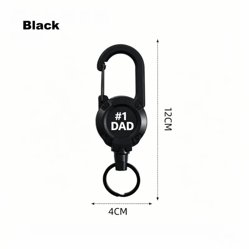 Multifunctional Retractable Carabiner Keychain – Strong Steel Wire Key Reel Clip for Outdoor, Camping, Hiking & Everyday Carry-Pawsmeowz