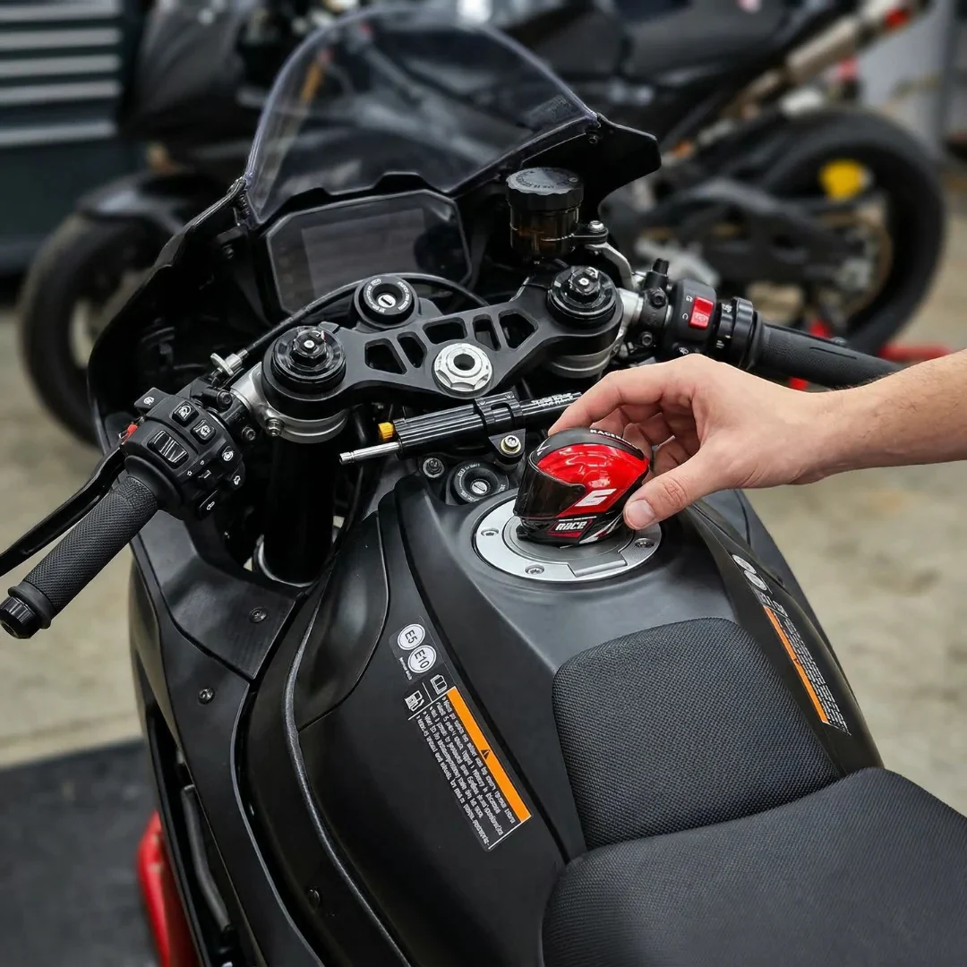 Transforming Motorcycle Doll Q Version Collectible Rider Toy With Movable Joints Standing Poseable Mini Motorbike Figurine For Kids & Collectors