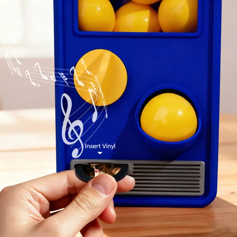 Personalized Music and Photo Music Gachapon Machine Custom Song Mini Record Box Retro Gifts for Pet Lover