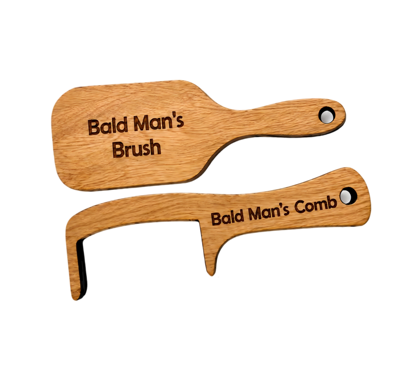 Bald Man's Comb, Bald Man Joke Hairbrush Bald Mans Comb and Brush Hairless Combing Funny Bald Man Wooden Grooming Tool Gag Gift for Bald Man Father Dad-Pawsmeowz