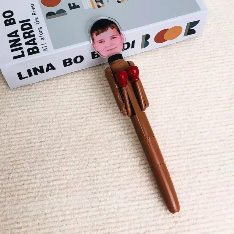 Personalized Face Ballpoint Pen – Custom Face Fighting Pen with Interactive Punching Arms, Funny Gift for Friends & Coworkers