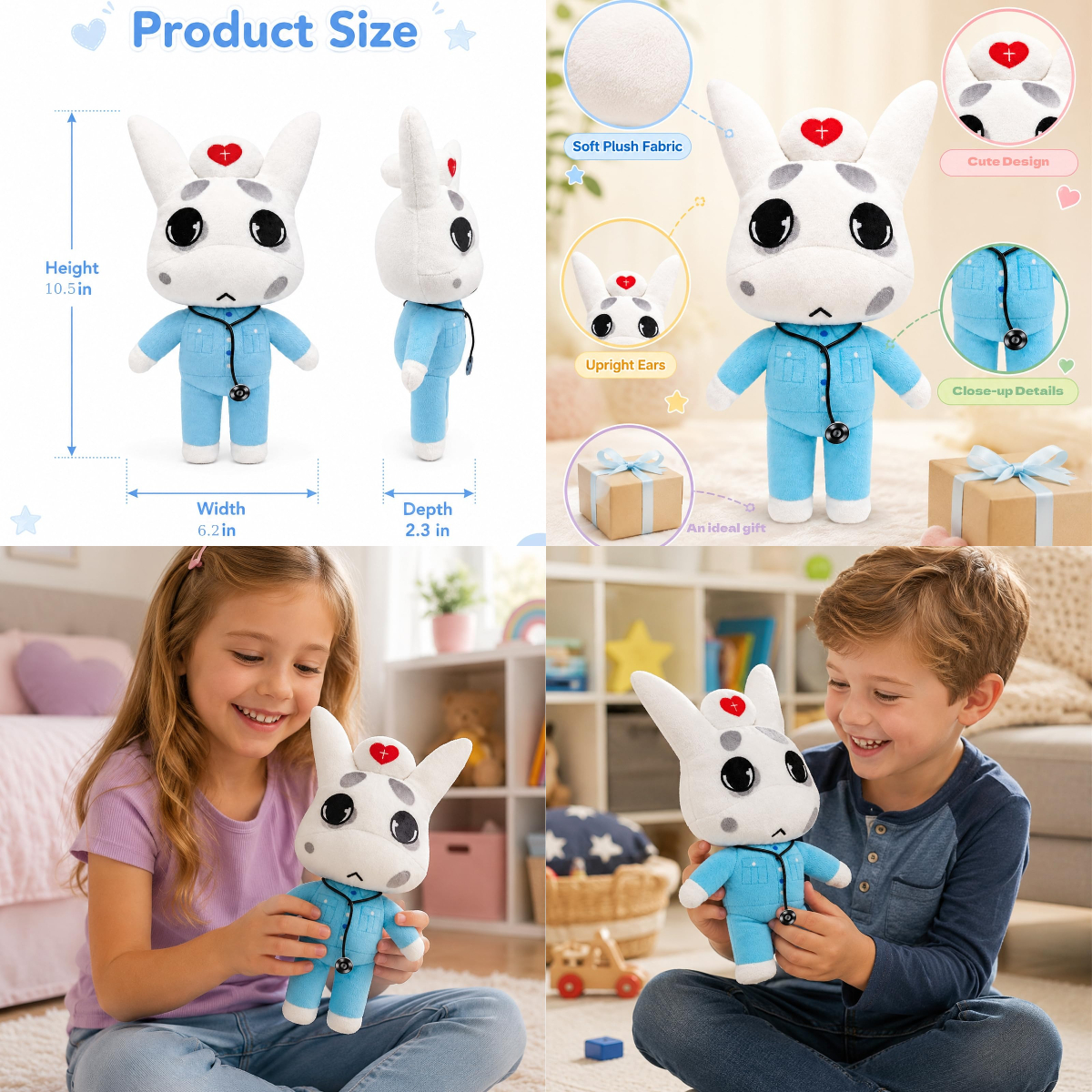 Animal Hospital Plush, 13 Inch Dr. Harlow Plush, Gifts for Horror Game Enthusiasts and Fans