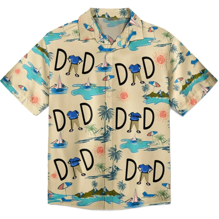 Custom Photo Dad Stance Personalized Custom Hawaiian Shirt, Custom Face Shirts Summer Gifts Anniversary/Birthday/Vacation Gifts