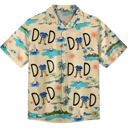 Custom Photo Dad Stance Personalized Custom Hawaiian Shirt, Custom Face Shirts Summer Gifts Anniversary/Birthday/Vacation Gifts