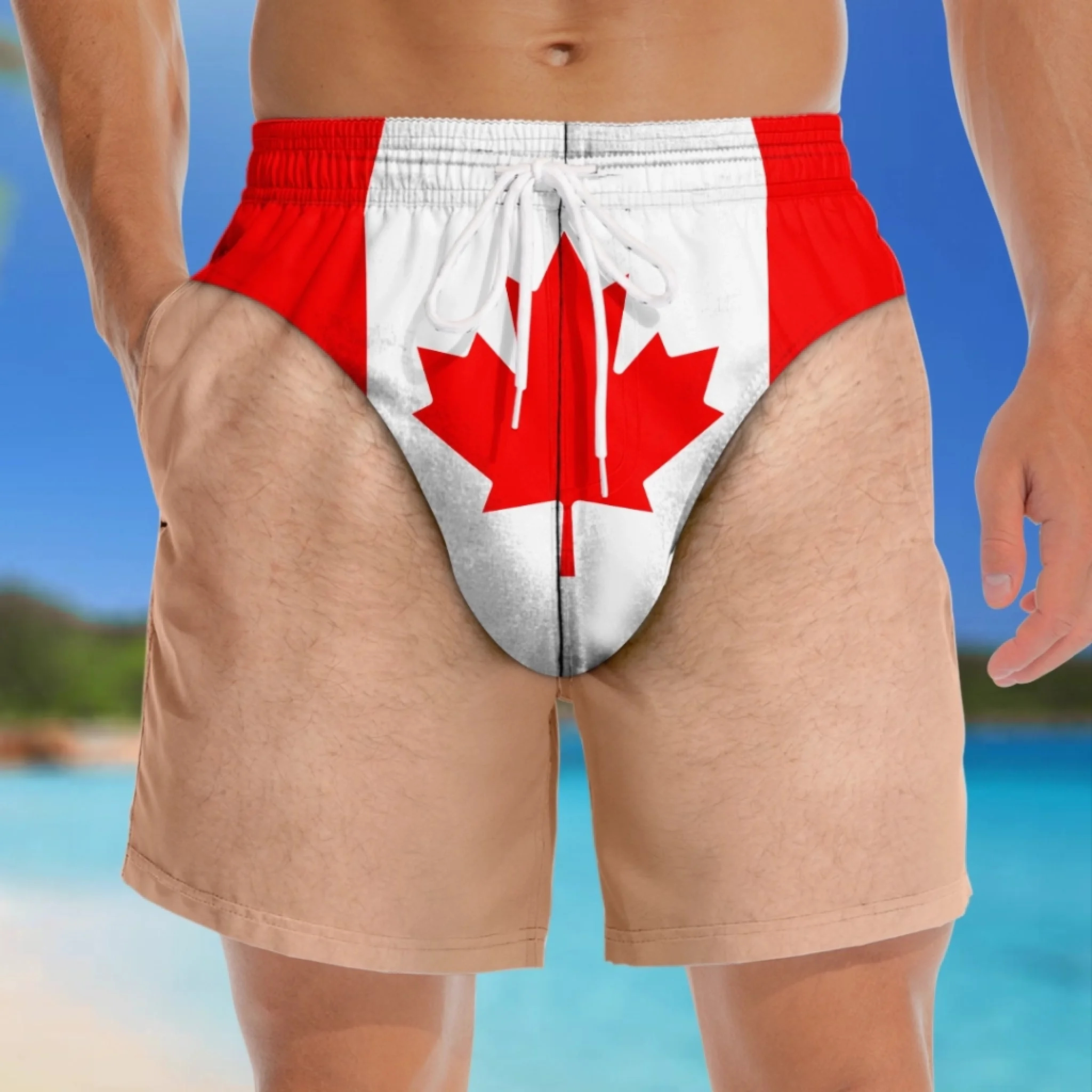 Custom Funny Men Swim Trunks - Personalized Summer Vacation And Travel Gifts For Men - Hello Summer Fun