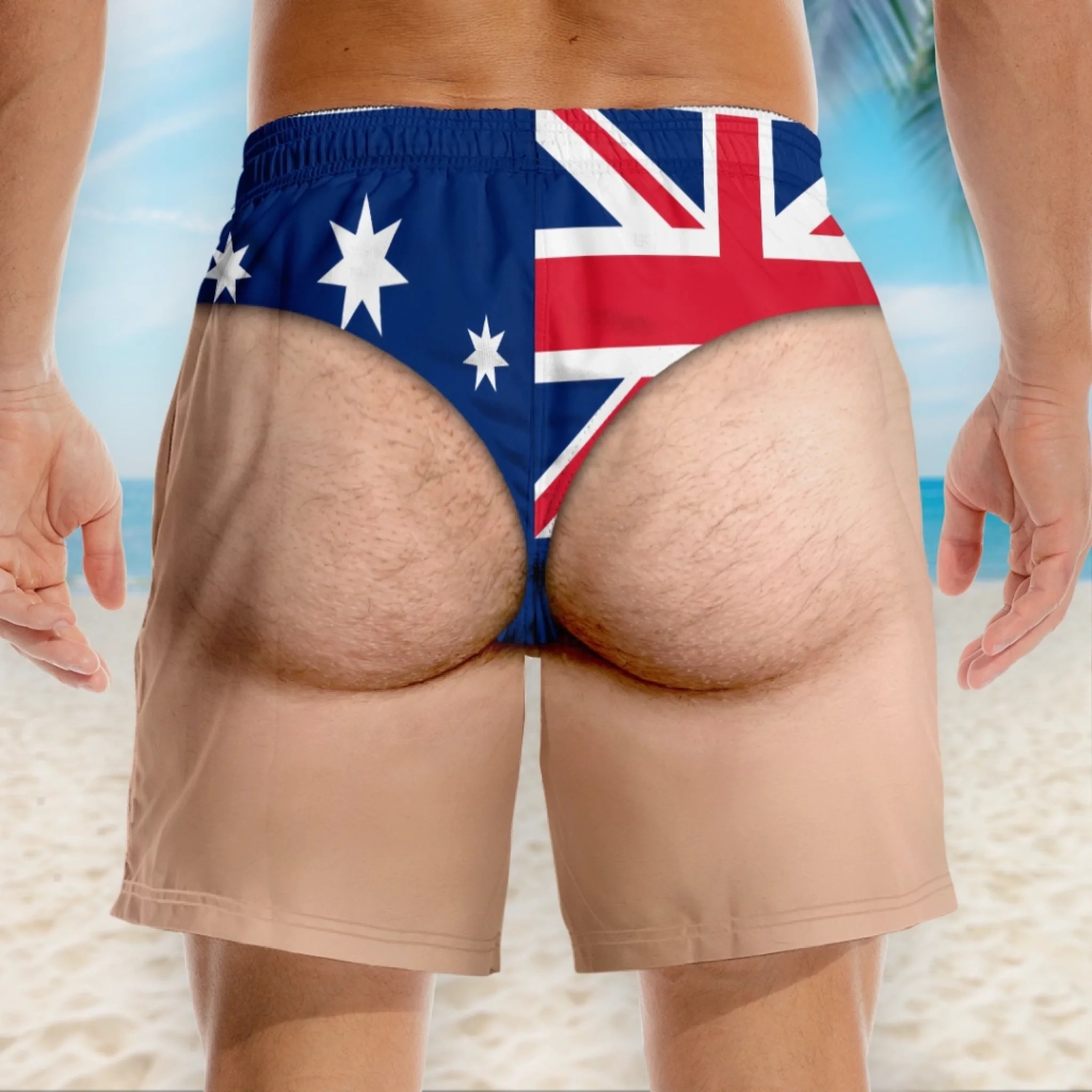 Custom Funny Men Swim Trunks - Personalized Summer Vacation And Travel Gifts For Men - Born For Summer