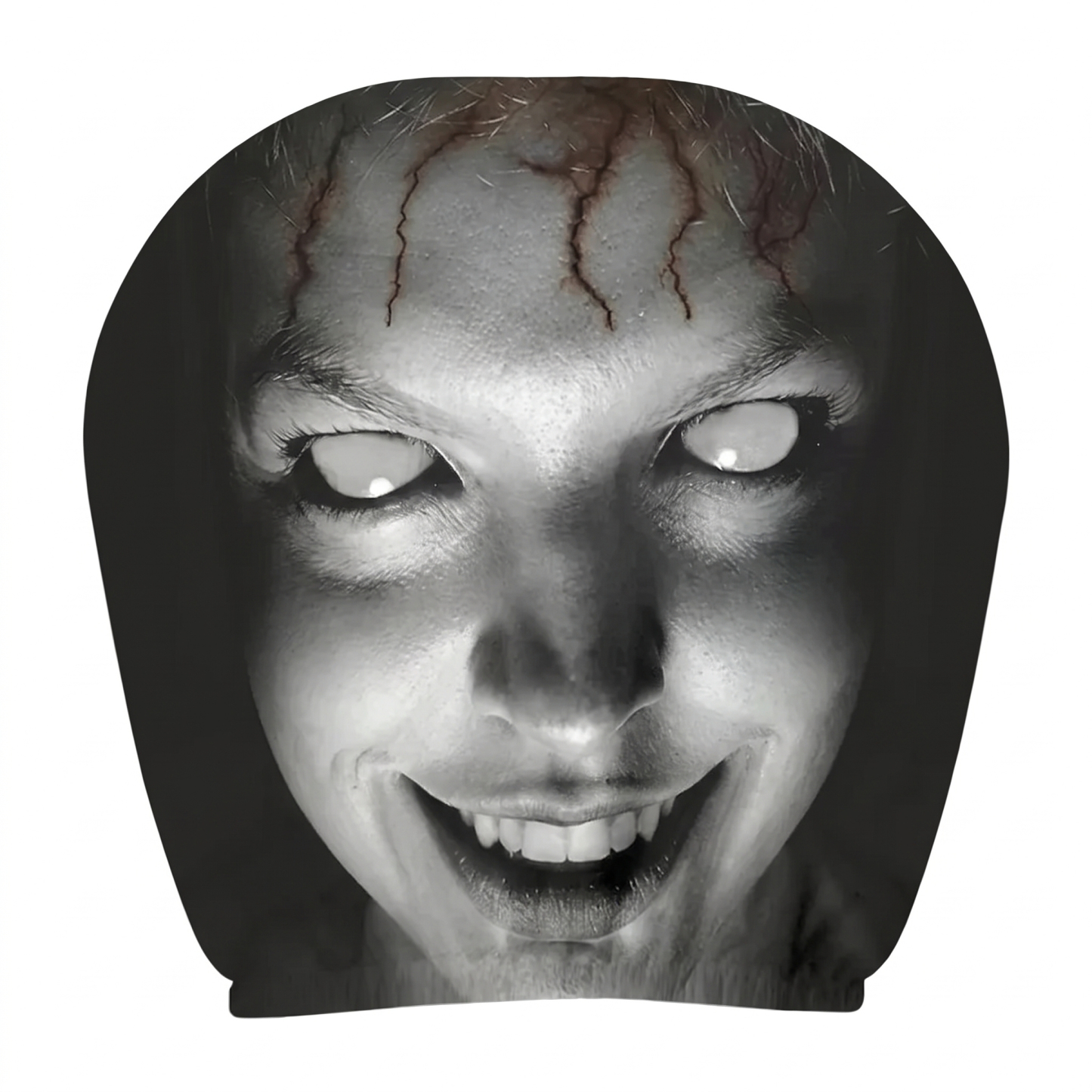 Ghost Face Headrest Covers, Scary Face Printing Auto Seat Universal Elastic Models Headrest Protector