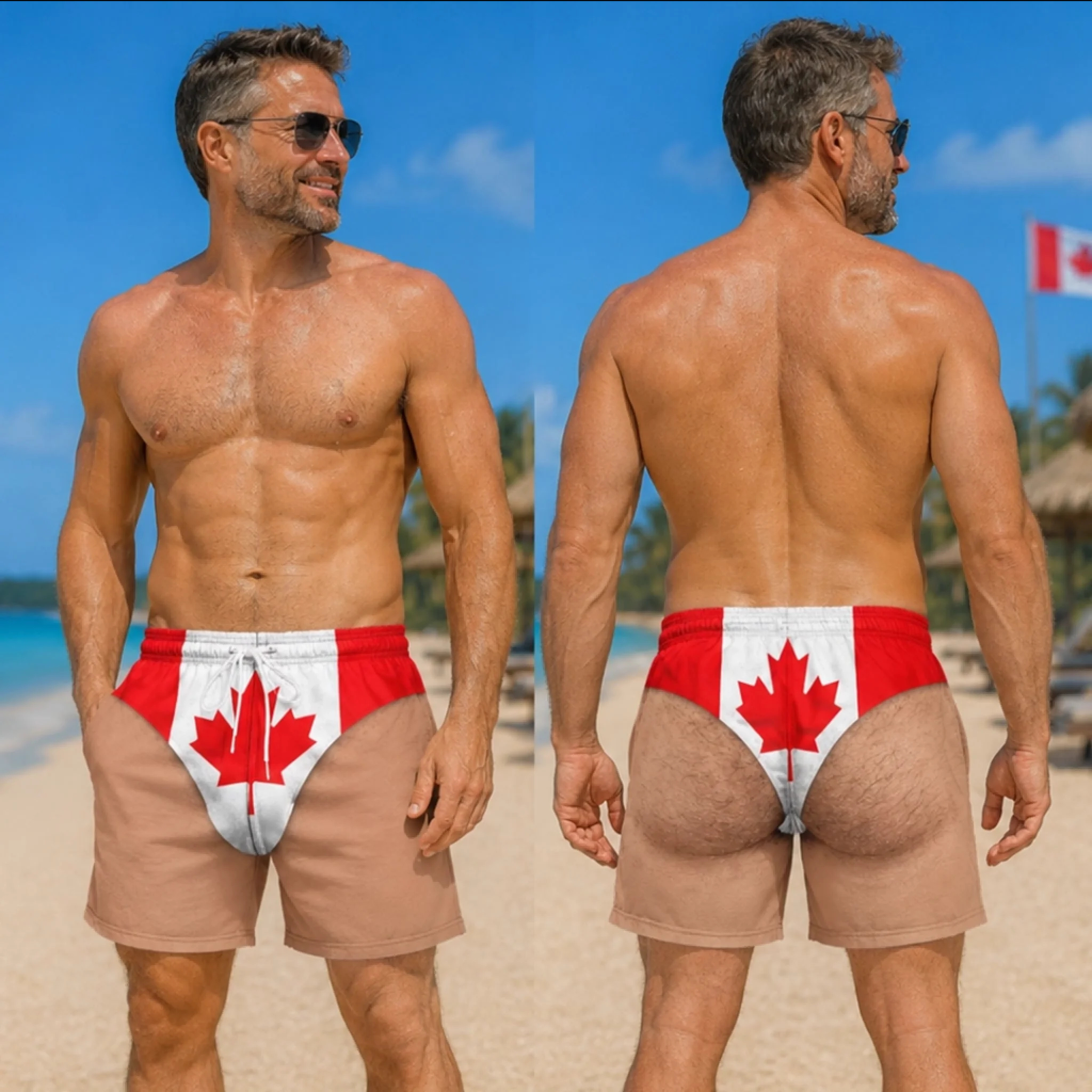 Custom Funny Men Swim Trunks - Personalized Summer Vacation And Travel Gifts For Men - Hello Summer Fun