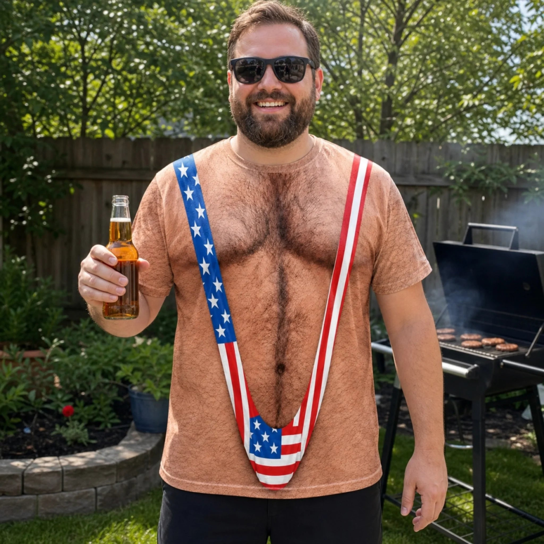 Custom Funny Patriotic T-shirt - Personalized Birthday Gifts For Men - Red White And Ready To Party