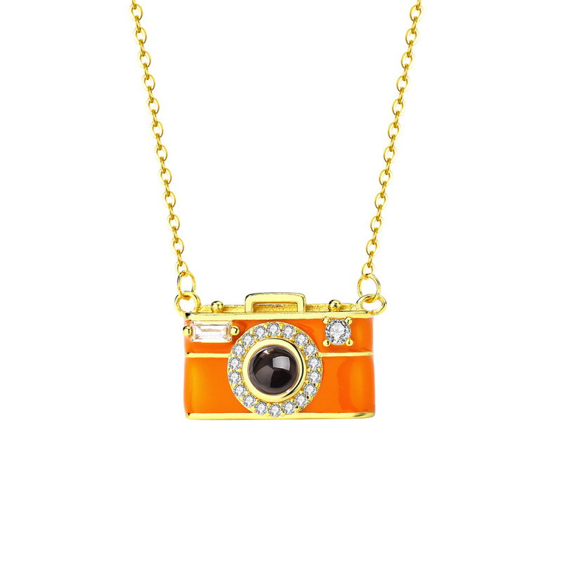 Personalized Photo Necklace Projection Gem Camera Necklace Anniversary Gifts for Her