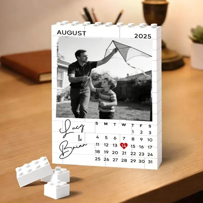 Custom Photo Brick Puzzle Frame – Build Gentle Love, A Meaningful Gift for Dad & Father's Day