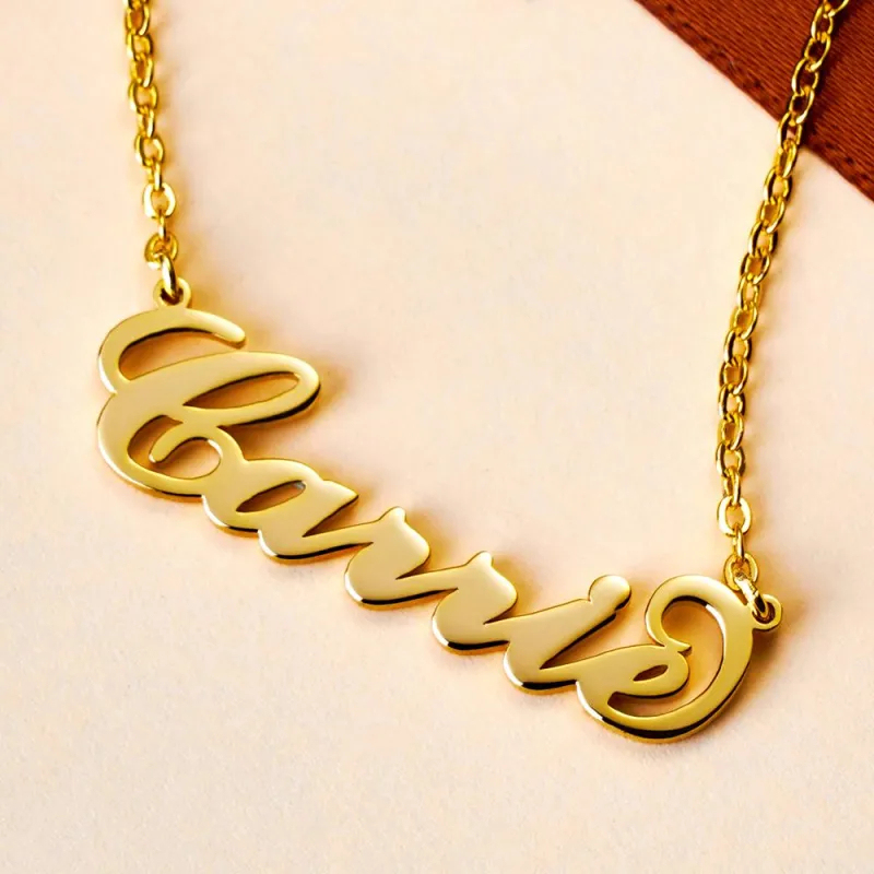 Soufeel Gold "Carrie" Style Name Necklace Gift For Mom