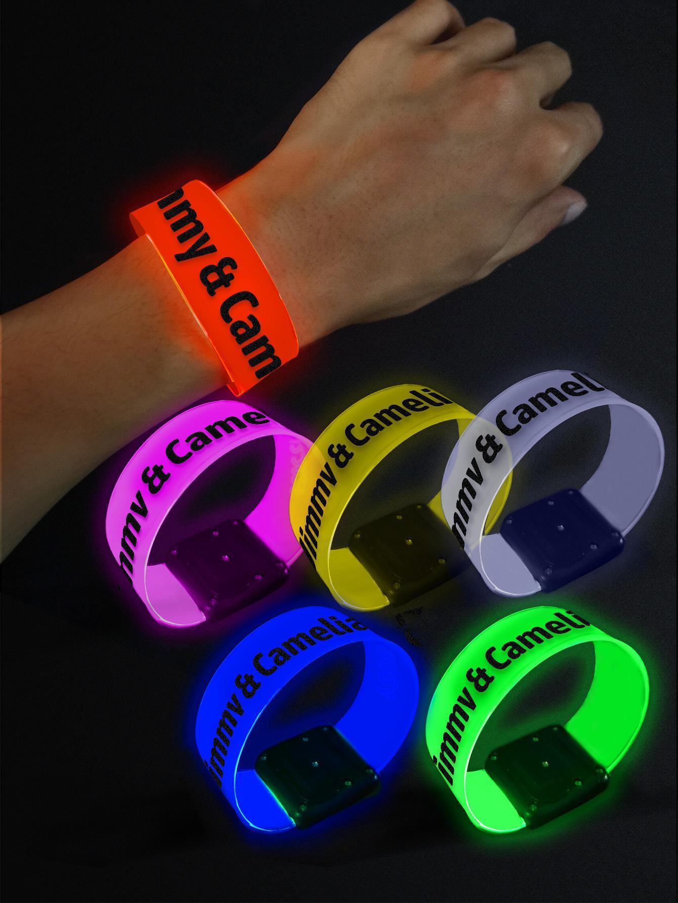 Personalized Glow Bracelets with Photo LED Bracelets Party Supplies for Wedding Birthdays Concerts