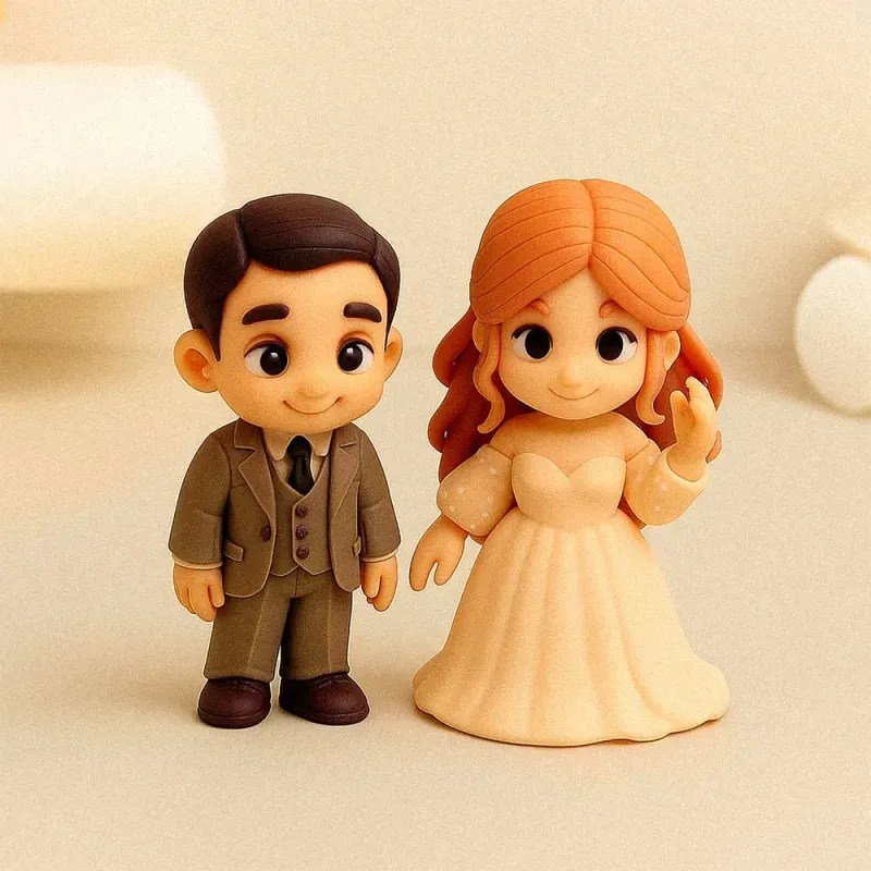 Custom Cute 3D Mini Figure Office Desk Figurine Based on Your Picture Birthday Gift Valentines Gift