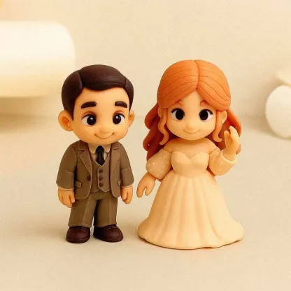 Custom Cute 3D Mini Figure Office Desk Figurine Based on Your Picture Birthday Gift Valentines Gift