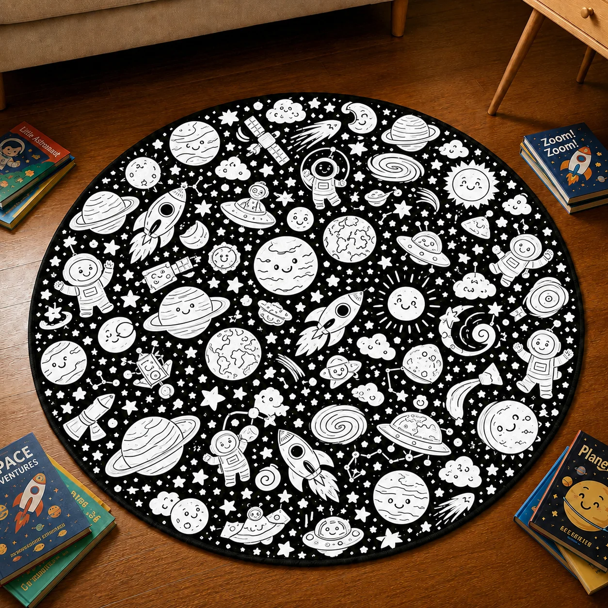 Personalized DIY Round Doormat – Create Your Own Washable Doodle Floor Mat