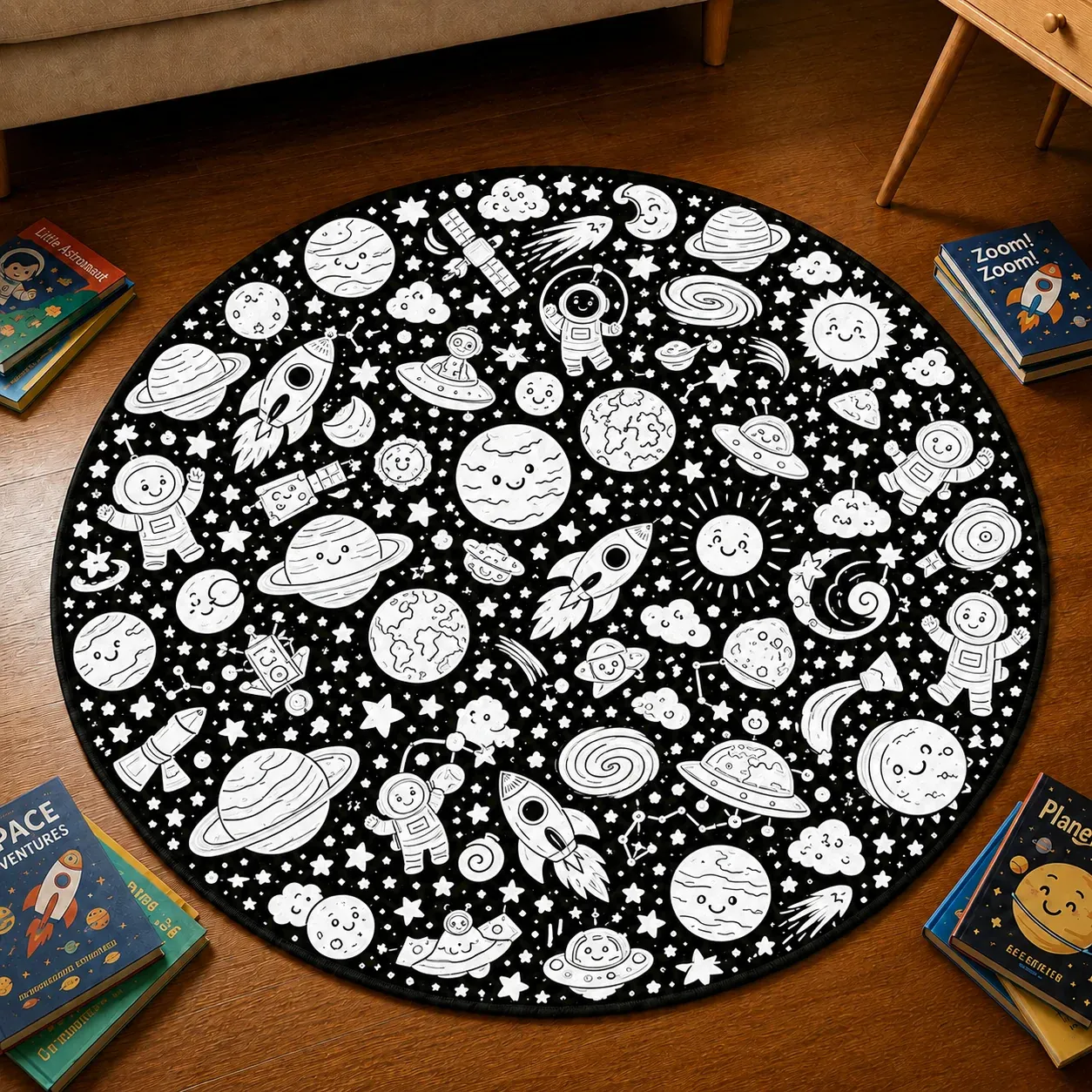 Personalized DIY Round Doormat – Create Your Own Washable Doodle Floor Mat