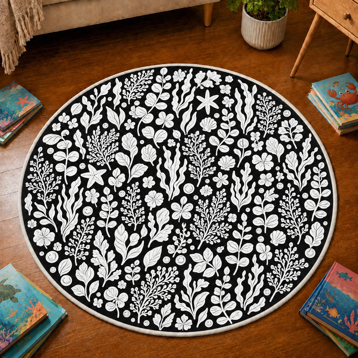 Personalized DIY Round Doormat – Create Your Own Washable Doodle Floor Mat