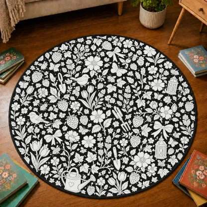 Personalized DIY Round Doormat – Create Your Own Washable Doodle Floor Mat