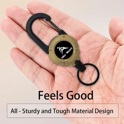 3 In 1 new multifunctional Retractable Pull Reel Carabiner Keychain, Strong Steel Wire Rope Buckle,Outdoor Sport Keychain Tool keychain accessories