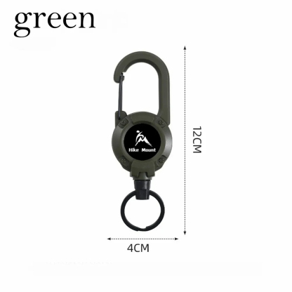 3 In 1 new multifunctional Retractable Pull Reel Carabiner Keychain, Strong Steel Wire Rope Buckle,Outdoor Sport Keychain Tool keychain accessories
