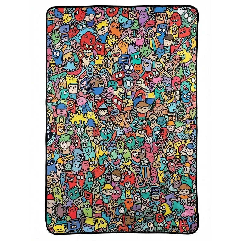 DIY Coloring Blanket – Washable Doodle Blanket for Adults & Kids
