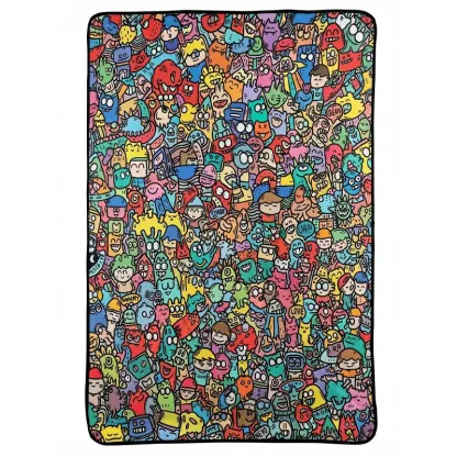 DIY Coloring Blanket – Washable Doodle Blanket for Adults & Kids