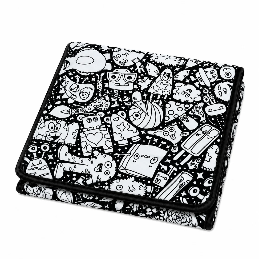 Cozy Doodle Coloring Blanket Washable DIY Coloring Blanket Washable Coloring Throw Family Activity Gift Stress Relief Craft for Adults and Kids