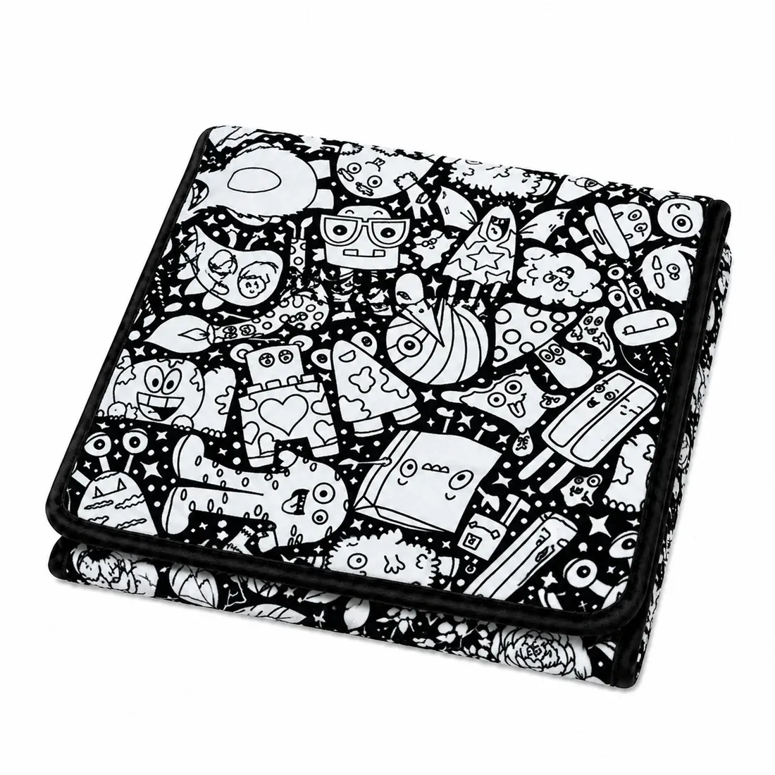 Cozy Doodle Coloring Blanket Washable DIY Coloring Blanket Washable Coloring Throw Family Activity Gift Stress Relief Craft for Adults and Kids