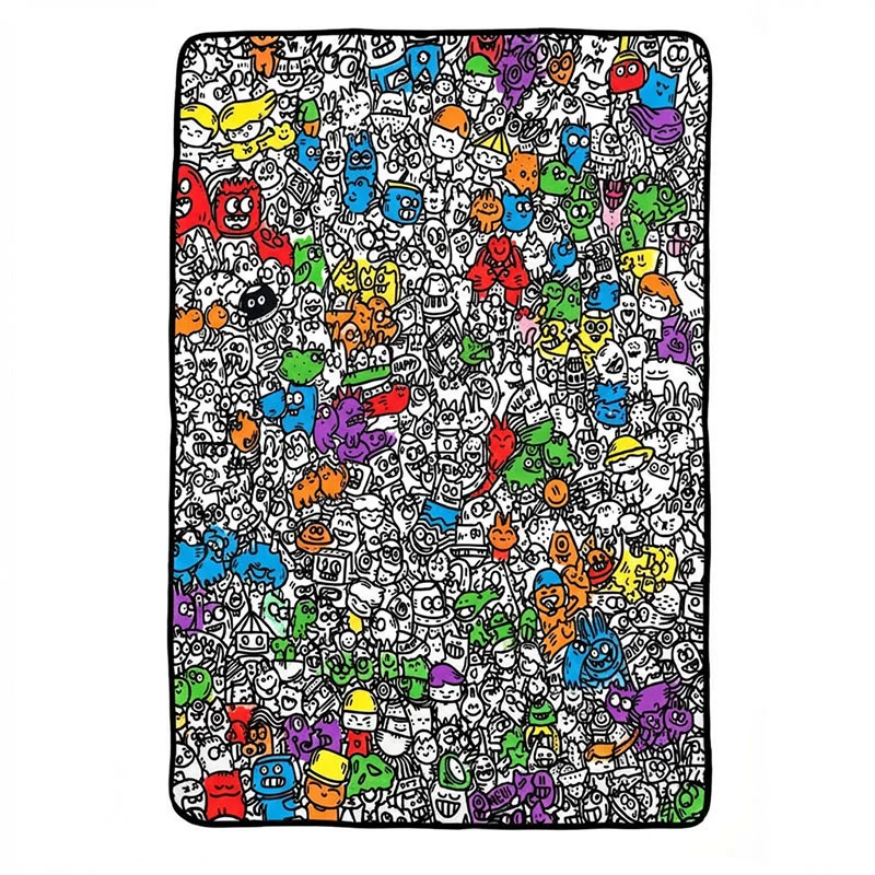 DIY Coloring Blanket – Washable Doodle Blanket for Adults & Kids