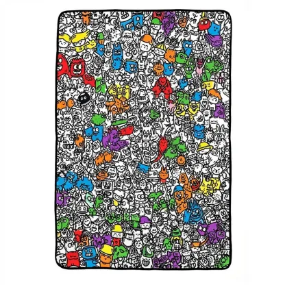 DIY Coloring Blanket – Washable Doodle Blanket for Adults & Kids