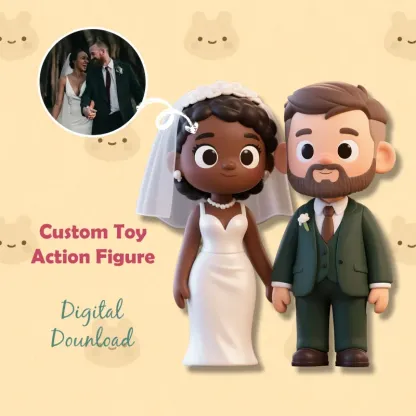 Custom Cute 3D Mini Figure Office Desk Figurine Based on Your Picture Birthday Gift Valentines Gift
