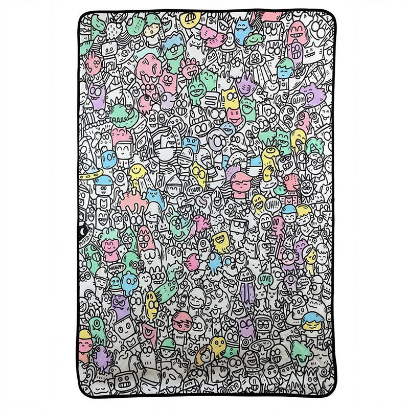 DIY Coloring Blanket – Washable Doodle Blanket for Adults & Kids