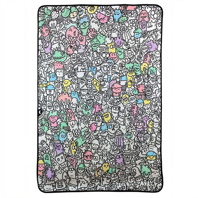 DIY Coloring Blanket – Washable Doodle Blanket for Adults & Kids