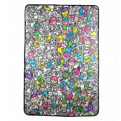 DIY Coloring Blanket – Washable Doodle Blanket for Adults & Kids