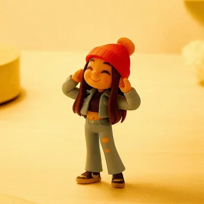 Custom Cute 3D Mini Figure Office Desk Figurine Based on Your Picture Birthday Gift Valentines Gift