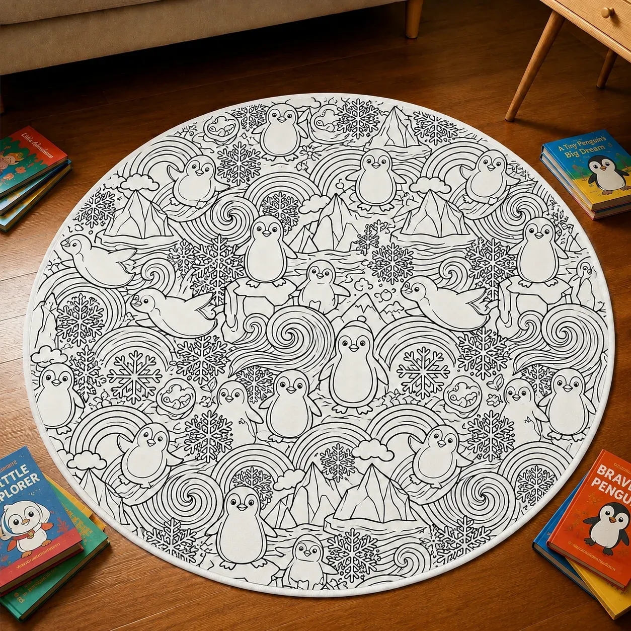 Personalized DIY Round Doormat – Create Your Own Washable Doodle Floor Mat