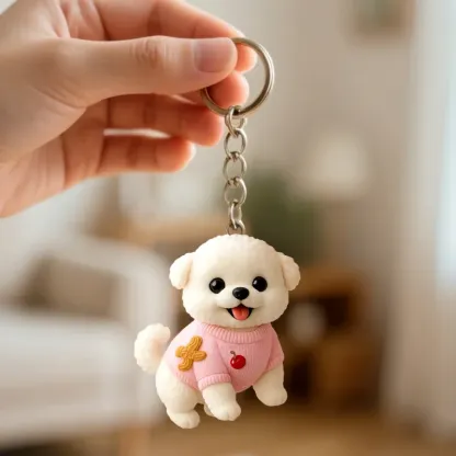 Custom 3D Mini Figure Keychain Figure from Your Photo Personalized Mini Doll Couple Gift Idea