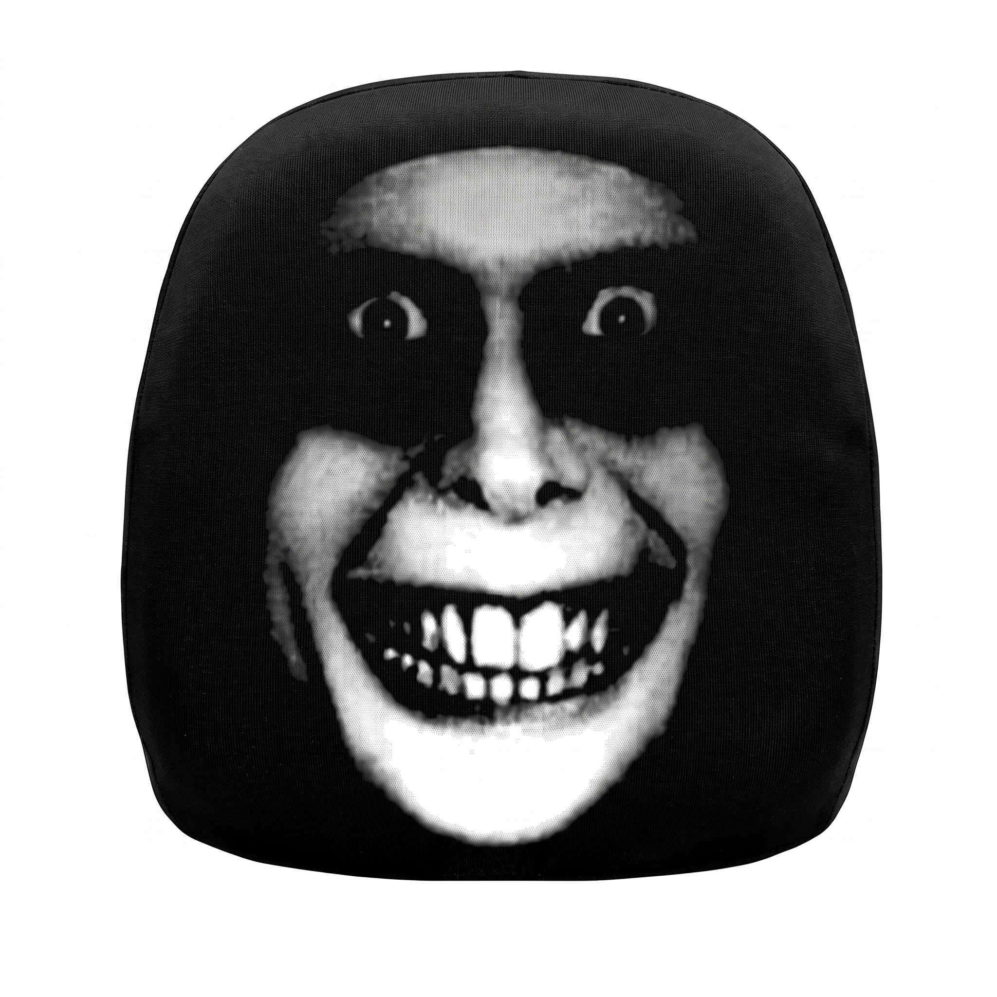Ghost Face Headrest Covers, Scary Face Printing Auto Seat Universal Elastic Models Headrest Protector