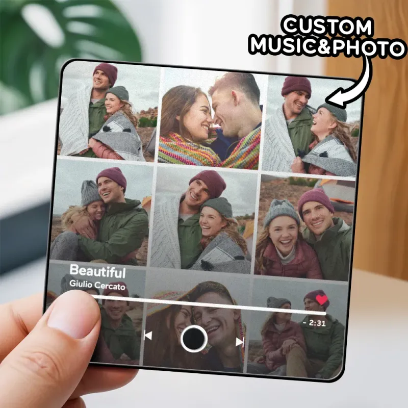 Customized Music Fridge Magnet Personalized Photo Fridge Magnet Can Play Songs and Adjust Volume