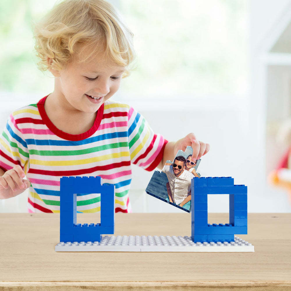 Personalized DAD and PAPA Photo Building Brick Puzzles Photo Block Father's Day Gifts