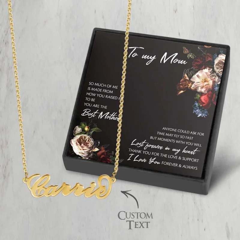 Soufeel Gold "Carrie" Style Name Necklace Gift For Mom