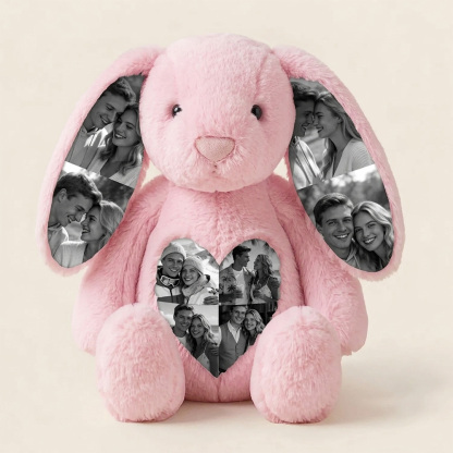 Custom Ears & Belly  Custom Photo Bunny Plush  For Couples Anniversary Gifts for Her