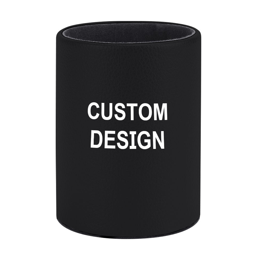 Custom PU Leather Pen Holder Office Pen Organizer Custom Design Pen Holders for Desk Makeup Brush Holder