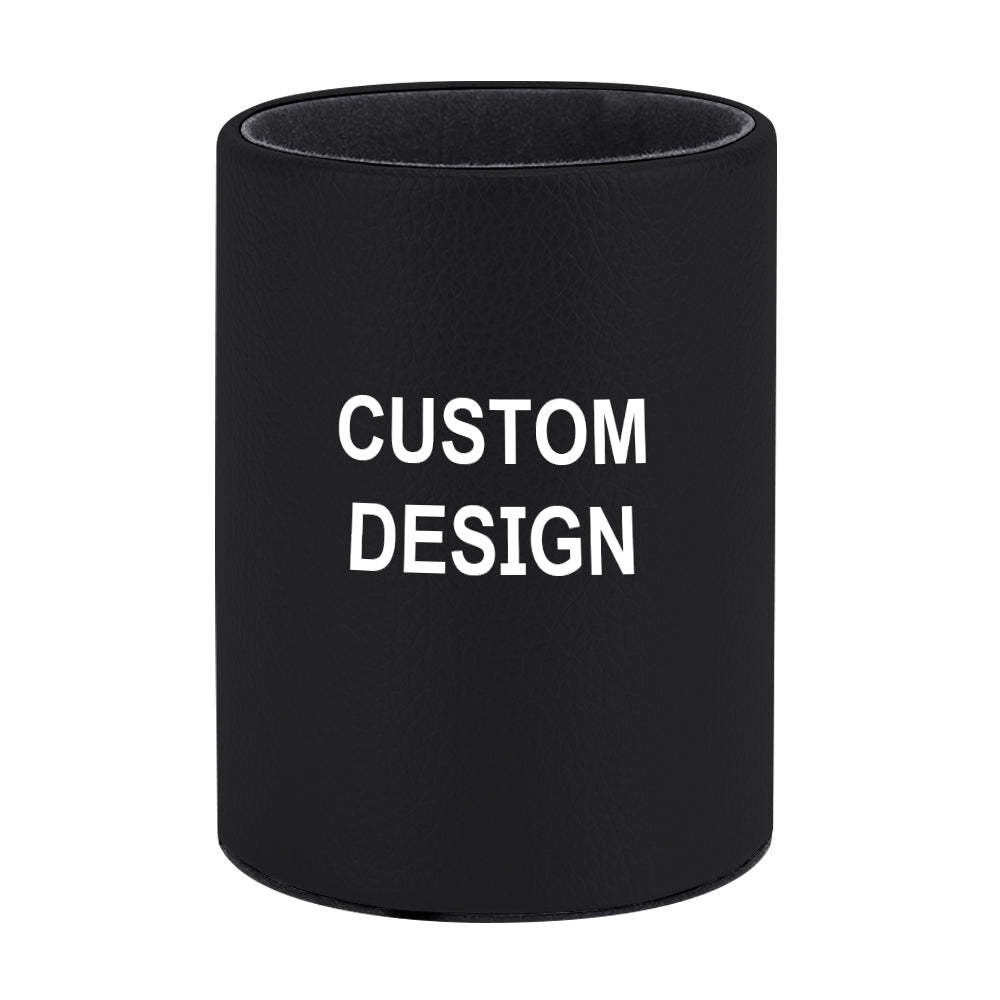 Custom PU Leather Pen Holder Office Pen Organizer Custom Design Pen Holders for Desk Makeup Brush Holder
